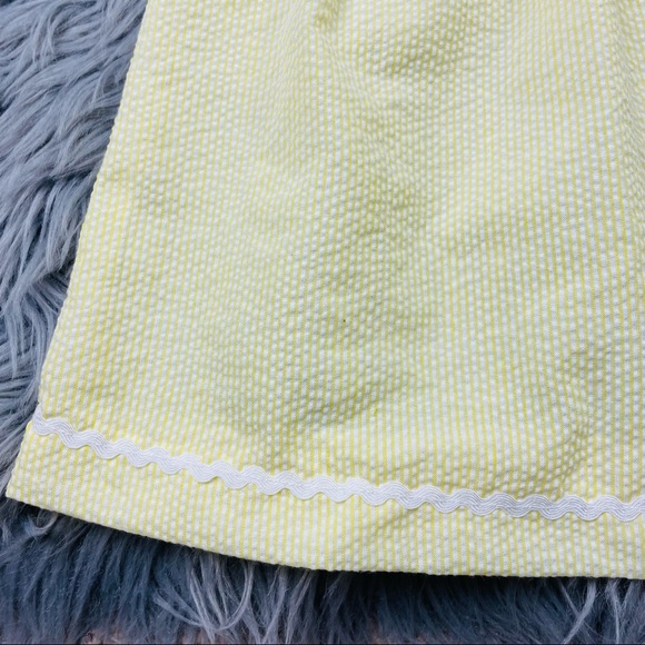 LIL CACTUS seersucker dress | yellow - white | - Picture 2 of 8